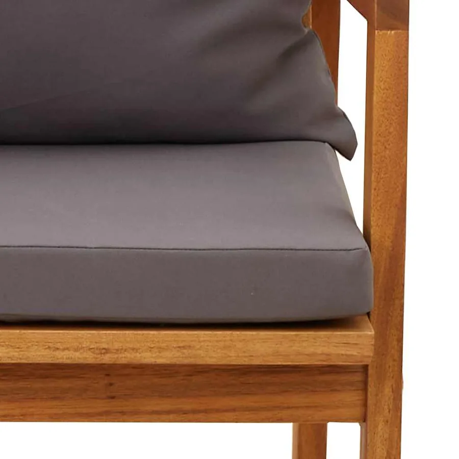 Chaise de jardin 2 Pièce Huile Naturelle 65 x 59,5 x 72 cm - 9