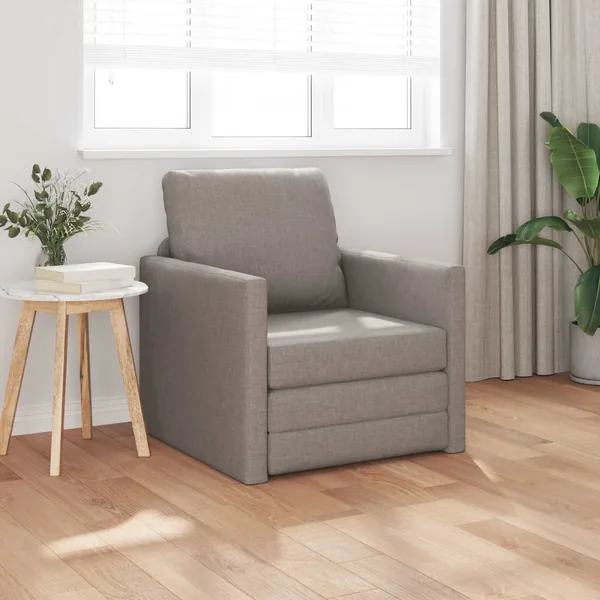 Canapé-Lit Taupe 74 x 77 x 81 cm tissu