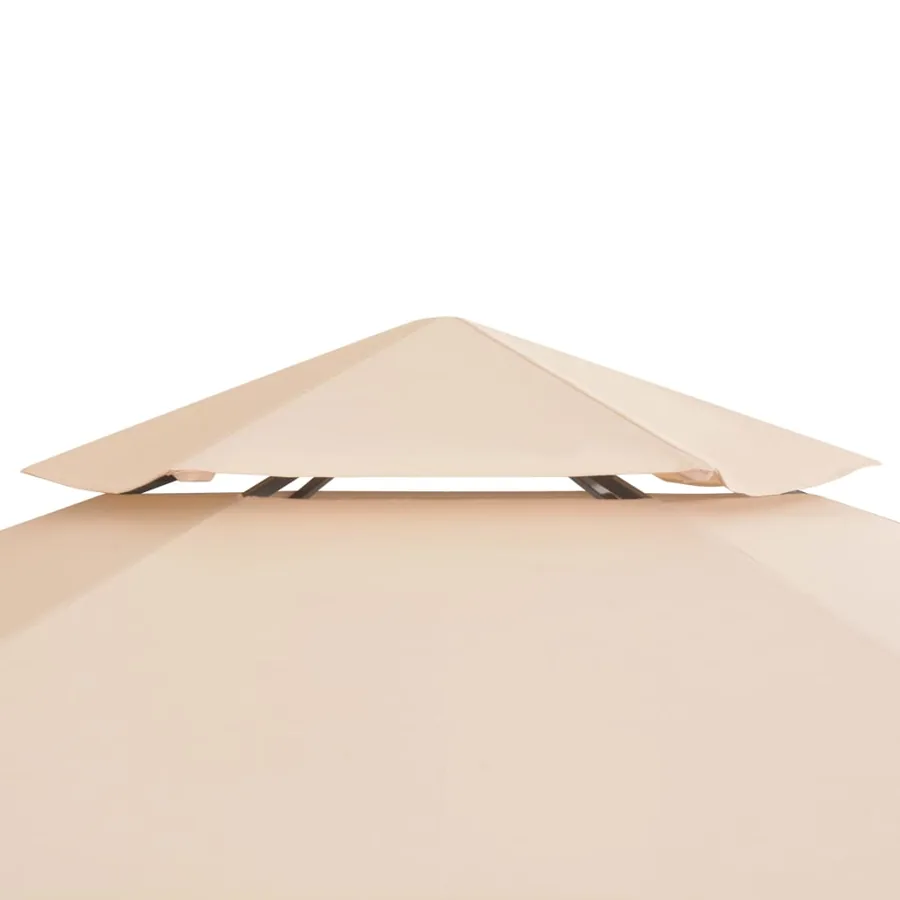 Chapiteau tente de jardin Hexagonal Beige 323 x 265 cm - 5