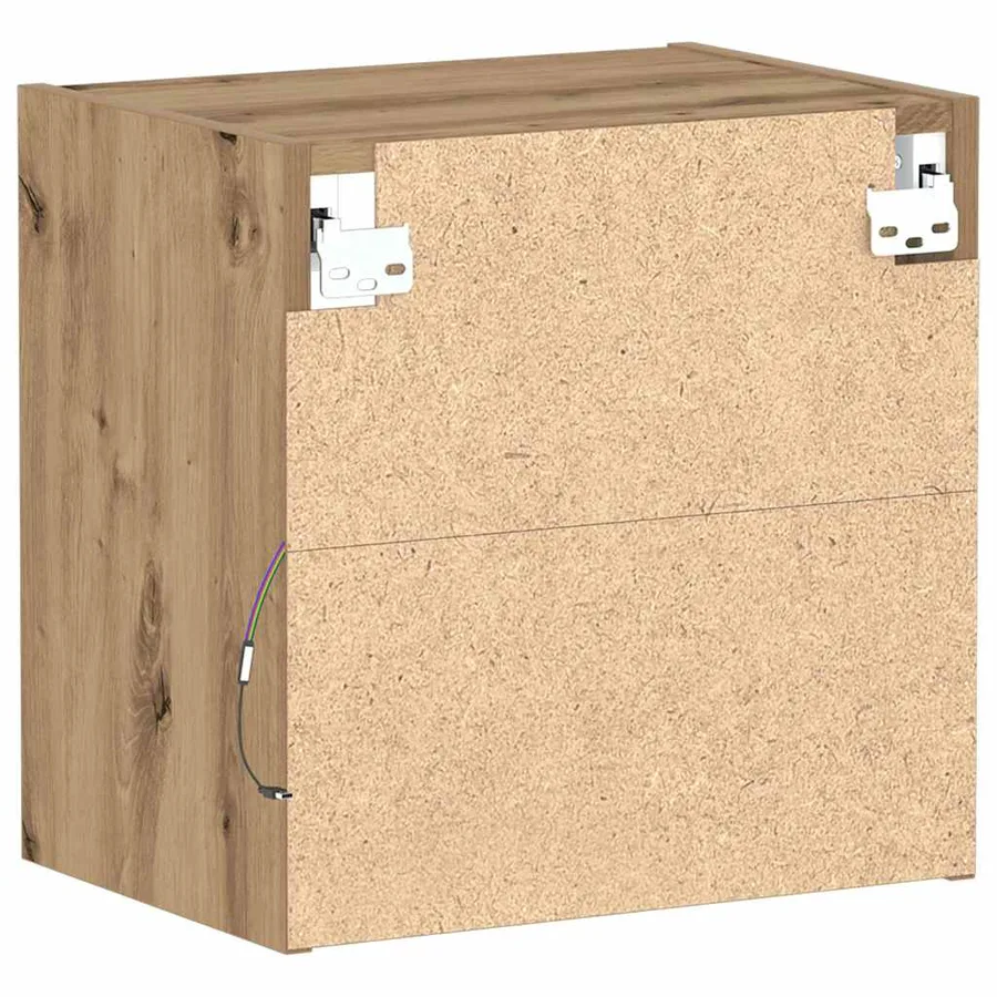 Étagère flottante avec lumière LED avec étagère 2 pc Marron - 8