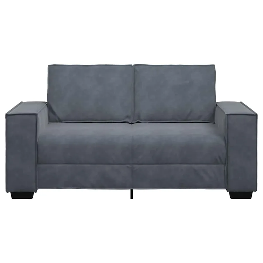 Canapé à 2 places Gris foncé 160x78x84 cm Velours - 4