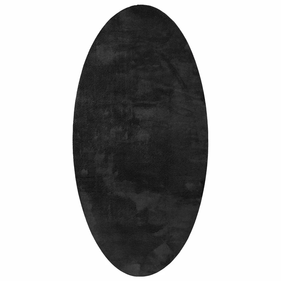Tapis de surface ovale HUARTE Noir 100 x 200 cm 100% Polyester - 2