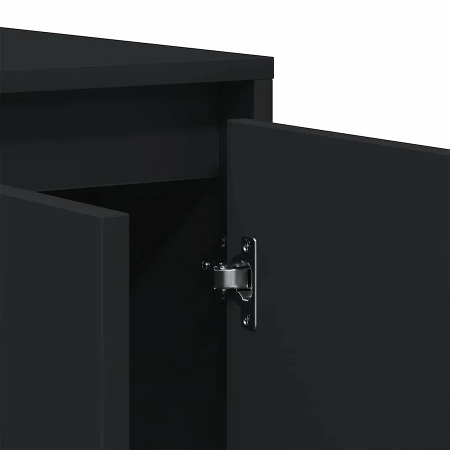 Buffet Noir 120 x 41 x 75 cm Bois d'ingénierie - 10