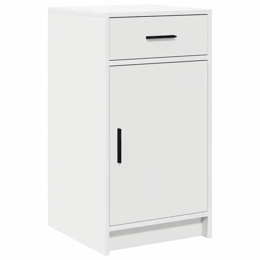 Table de Toilette avec tiroir 2 pcs Blanc Bois d'ingénierie - 7