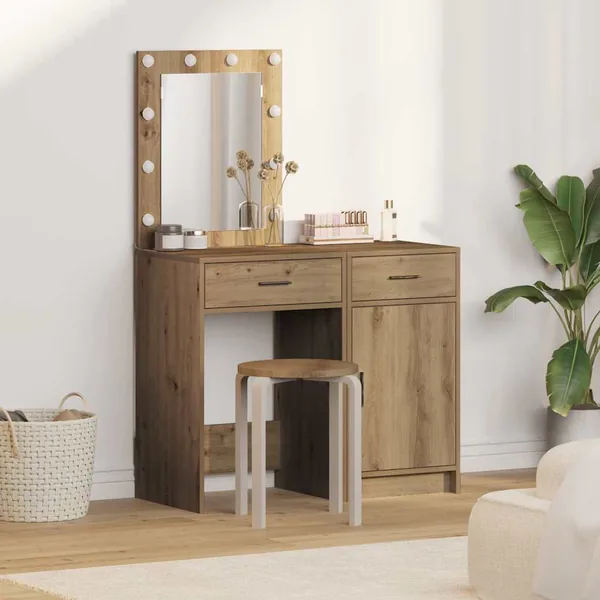 Table de Toilette 2 pcs Marron 50 x 41 x 135 cm