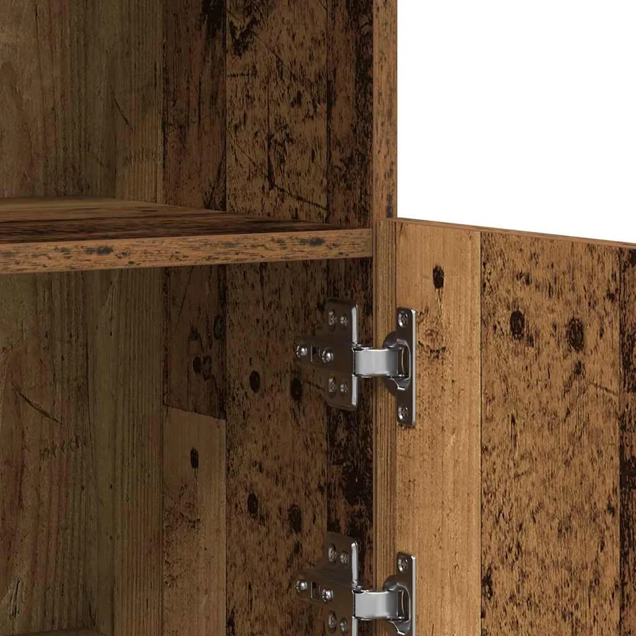 Buffet LED Marron 81 x 37 x 66,5 cm Bois d'ingénierie - 10