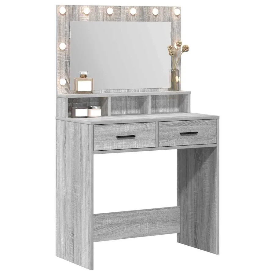 Table de Toilette avec tiroir Gris Sonoma 79 x 41 x 135 cm - 3
