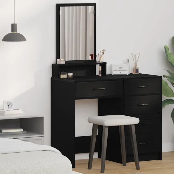 Table de Toilette Chêne noir 50 x 41 x 140 cm Bois d'ingénierie