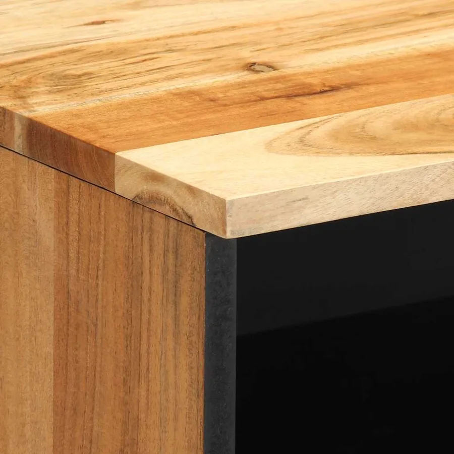 Tables de chevet (2 pcs) 40 x 33 x 46 cm bois massif d'acacia - 8