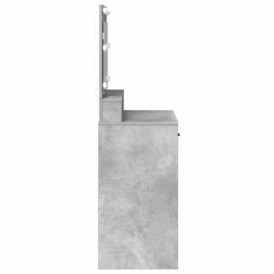 Table de Toilette Gris béton 79 x 41 x 135 cm Bois d'ingénierie - 6