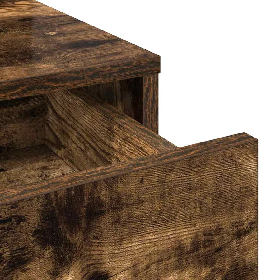 Table de Toilette Chêne fumé 79 x 41 x 140 cm Bois d'ingénierie - 9