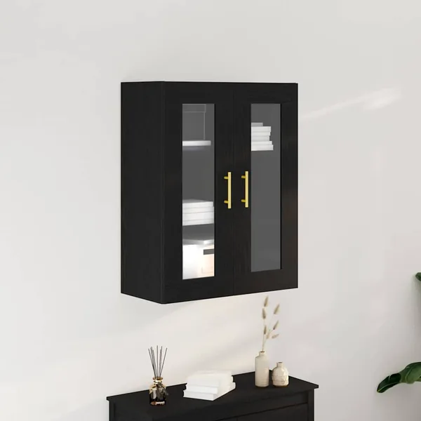 Meuble mural Chêne noir 69,5 x 34 x 90 cm Bois d'ingénierie