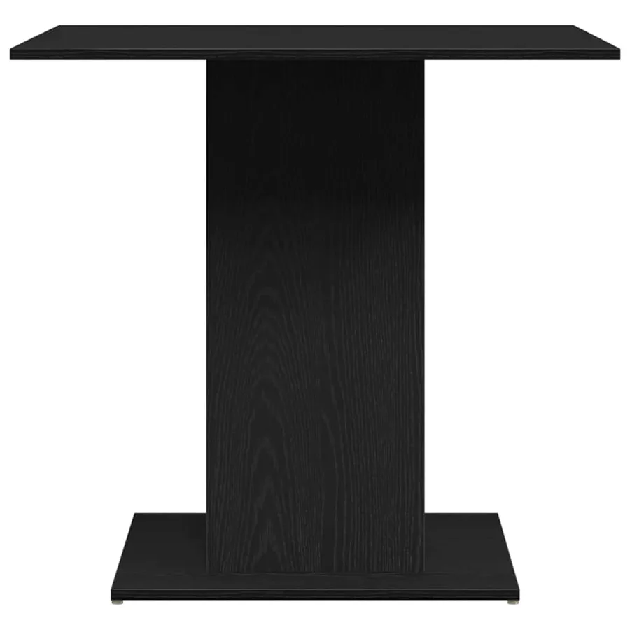 Table de salle à manger en chêne noir 80x80x75 cm bois d'ingénierie - 6