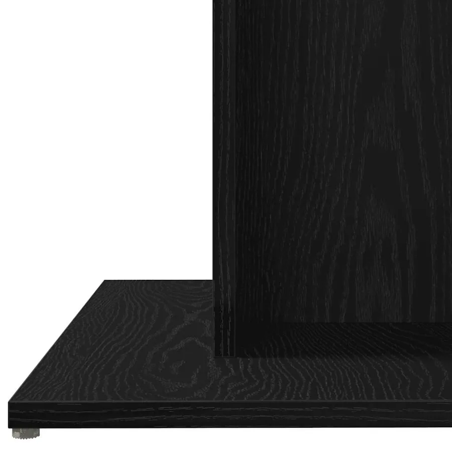 Table de salle à manger en chêne noir 80x80x75 cm bois d'ingénierie - 8