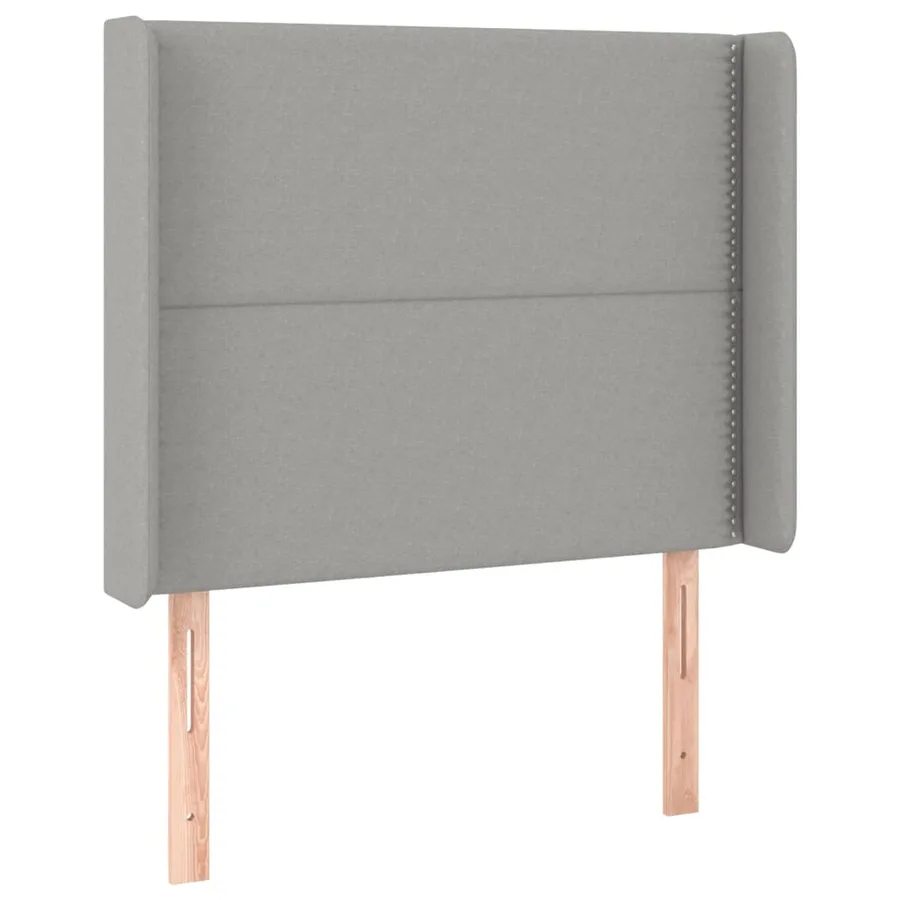 Sommier à lattes de lit matelas LED Gris clair 90x190cm Tissu - 7
