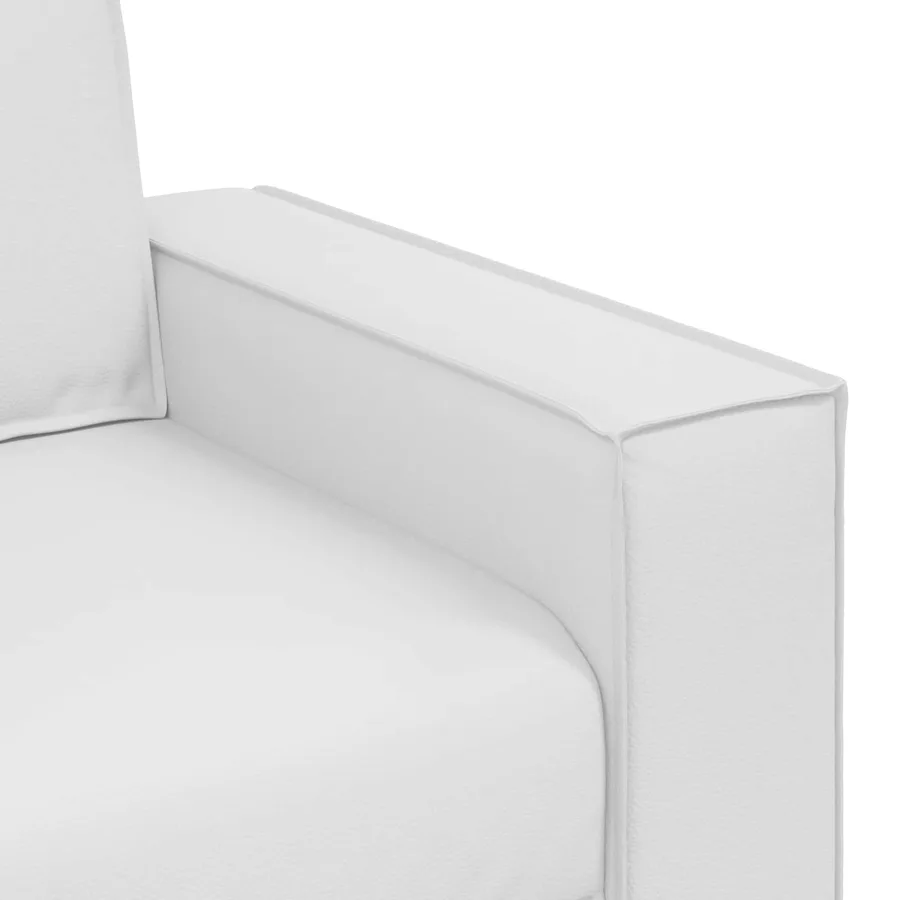 Canapé deux places Blanc 160 cm Simili cuir - 5