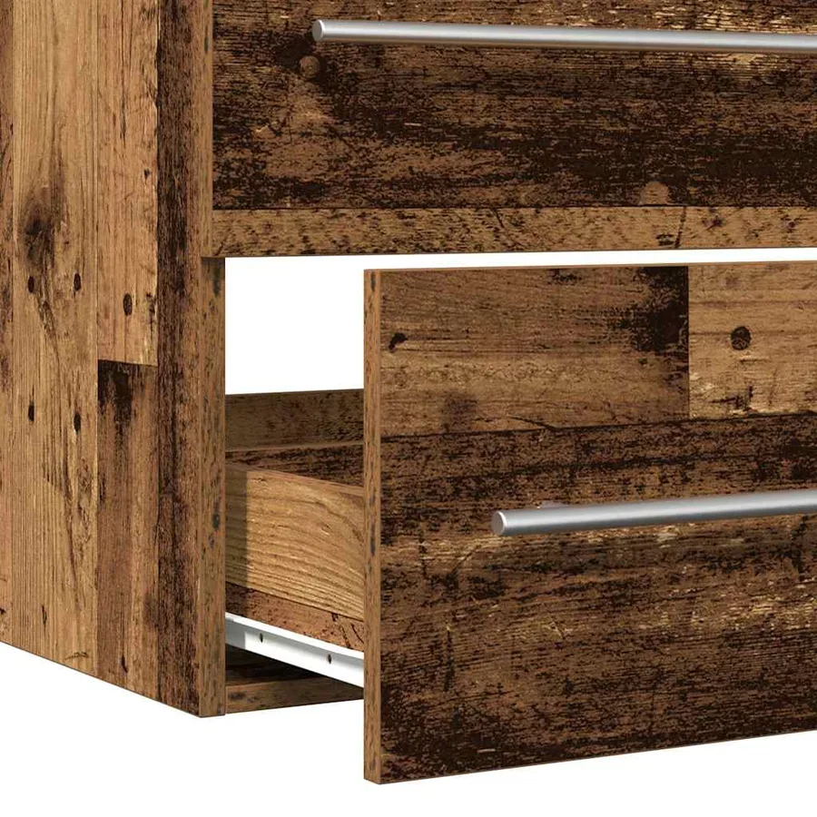 Meuble sous-vasque de salle de bain en bois ancien 80 x 38,5 x 48 cm bois d'ingénierie - 9