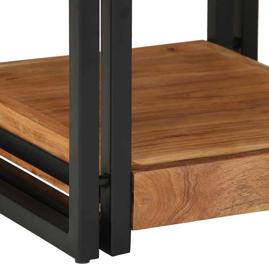 Cabinet de chevet Marron 40 x 40 x 50 cm Bois d'Acacia Massif - 10