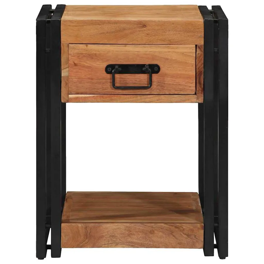 Cabinet de chevet Marron 40 x 40 x 50 cm Bois d'Acacia Massif - 6