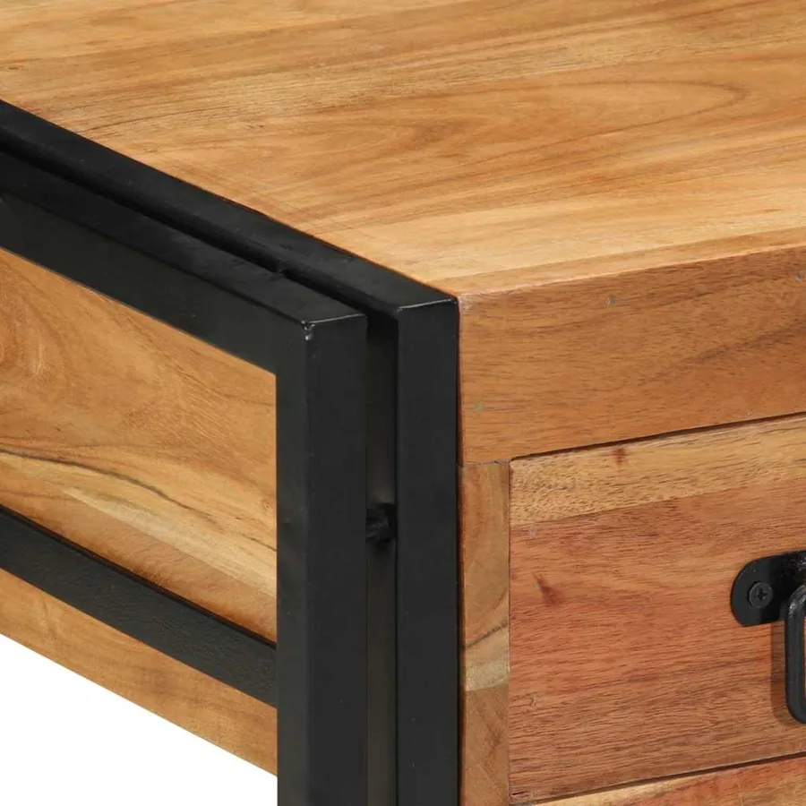 Cabinet de chevet Marron 40 x 40 x 50 cm Bois d'Acacia Massif - 8