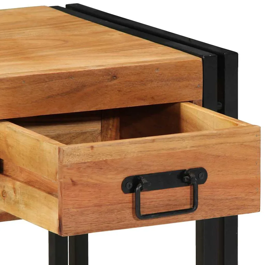 Cabinet de chevet Marron 40 x 40 x 50 cm Bois d'Acacia Massif - 9