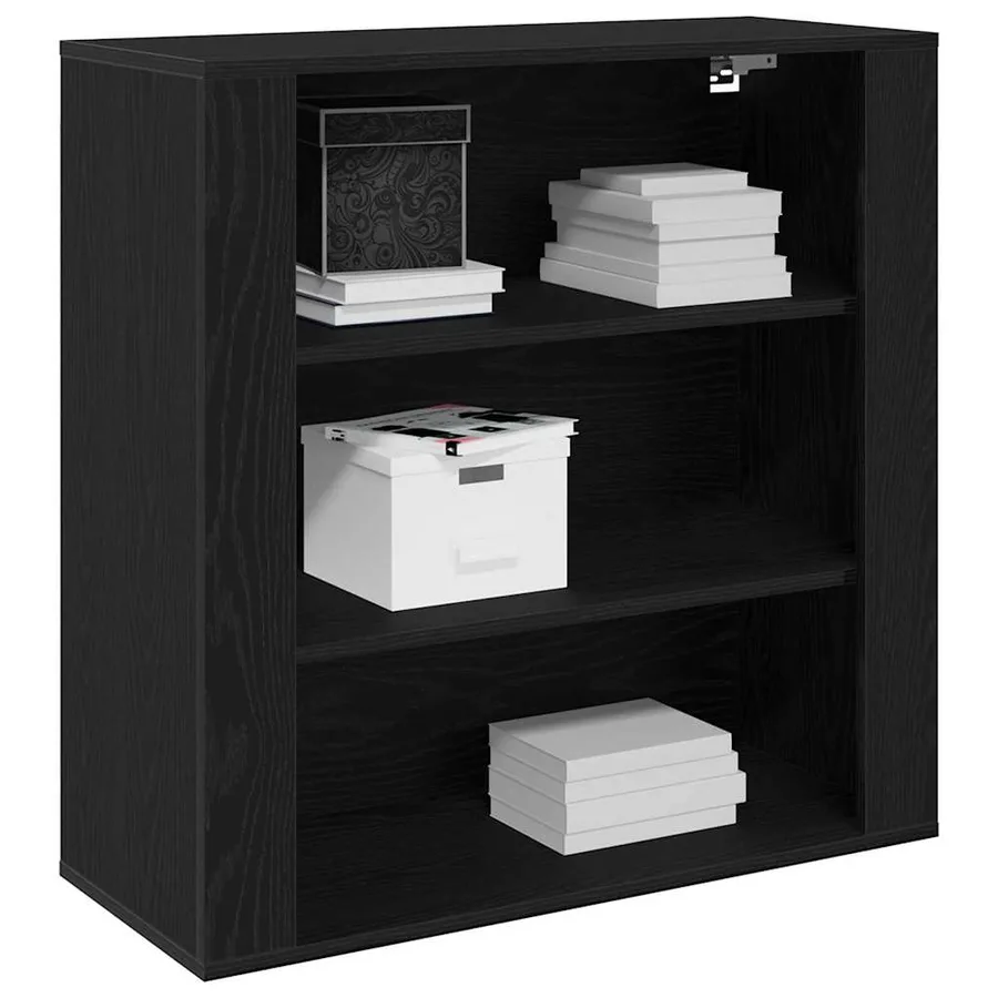 Meuble mural Chêne noir 80 x 33 x 80 cm Bois d'ingénierie - 3