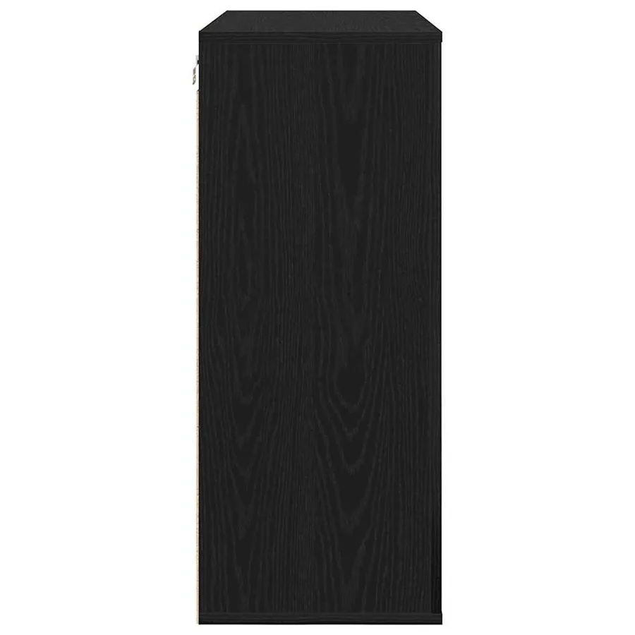 Meuble mural Chêne noir 80 x 33 x 80 cm Bois d'ingénierie - 7