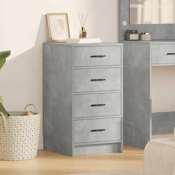 Buffet avec tiroir Gris béton 40 x 41 x 75 cm Bois d'ingénierie