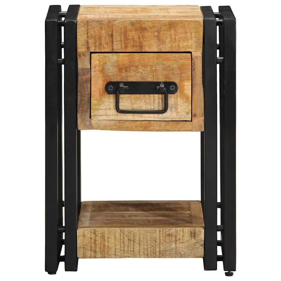 Cabinet de chevet Marron 30 x 30 x 40 cm Bois de mangue massif - 5