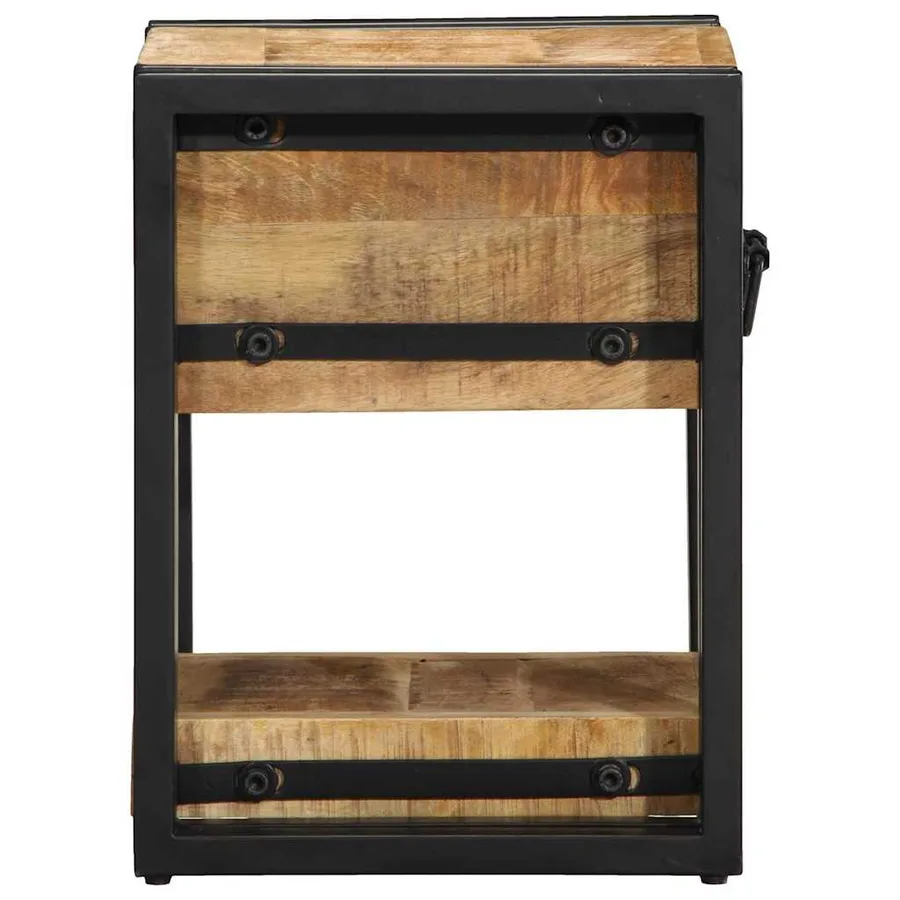 Cabinet de chevet Marron 30 x 30 x 40 cm Bois de mangue massif - 6