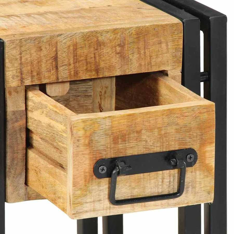 Cabinet de chevet Marron 30 x 30 x 40 cm Bois de mangue massif - 9