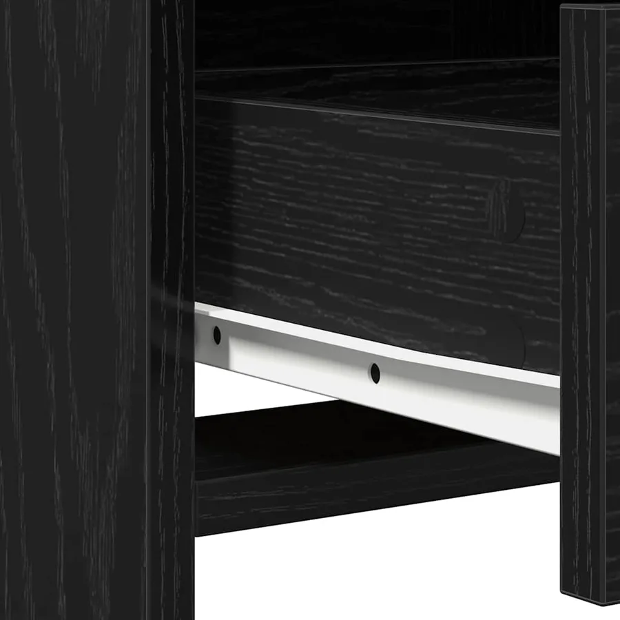 Ensemble de table de maquillage avec LED 2 pcs Chêne noir - 10