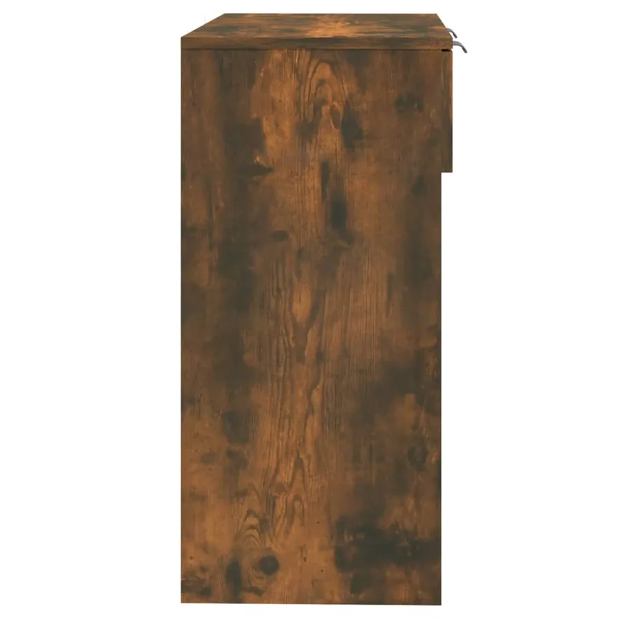 Table console Chêne fumé 90x36x75 cm Bois d'ingénierie - 7