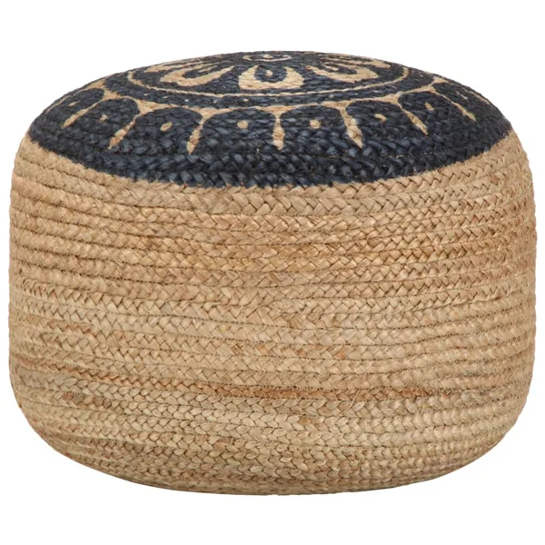 Pouf fait à la main Bleu 45 x 30 cm Jute