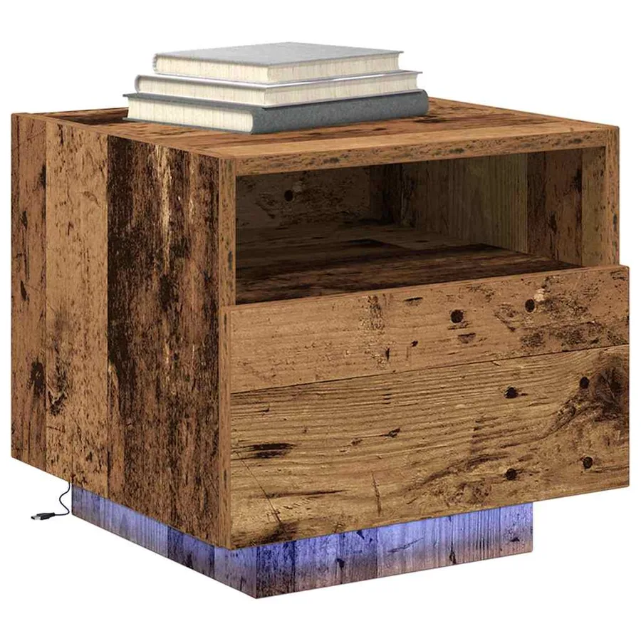 Cabinet de chevet Bois ancien 40 x 39 x 37 cm Bois d'ingénierie - 3