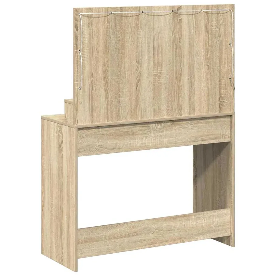 Table de Toilette avec étagère Chêne Sonoma 100 x 41 x 135 cm - 6