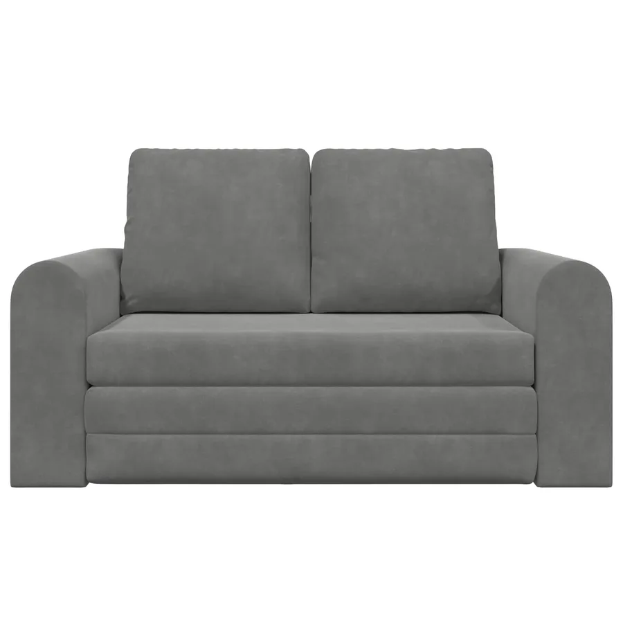 Canapé-Lit Gris foncé 148 x 71 x 83 cm Velours - 5