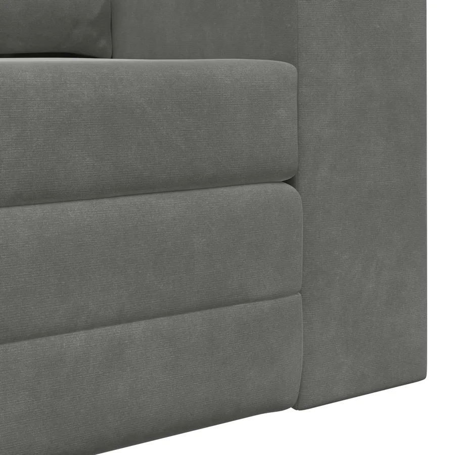 Canapé-Lit Gris foncé 148 x 71 x 83 cm Velours - 9