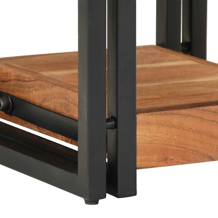 Cabinet de chevet Marron 30 x 30 x 40 cm Bois d'Acacia Massif - 10
