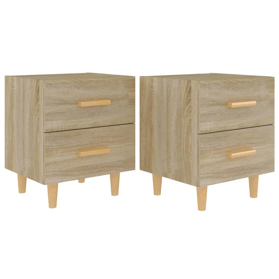 Tables de chevet 2 pcs Chêne sonoma 40x35x47,5 cm - 2