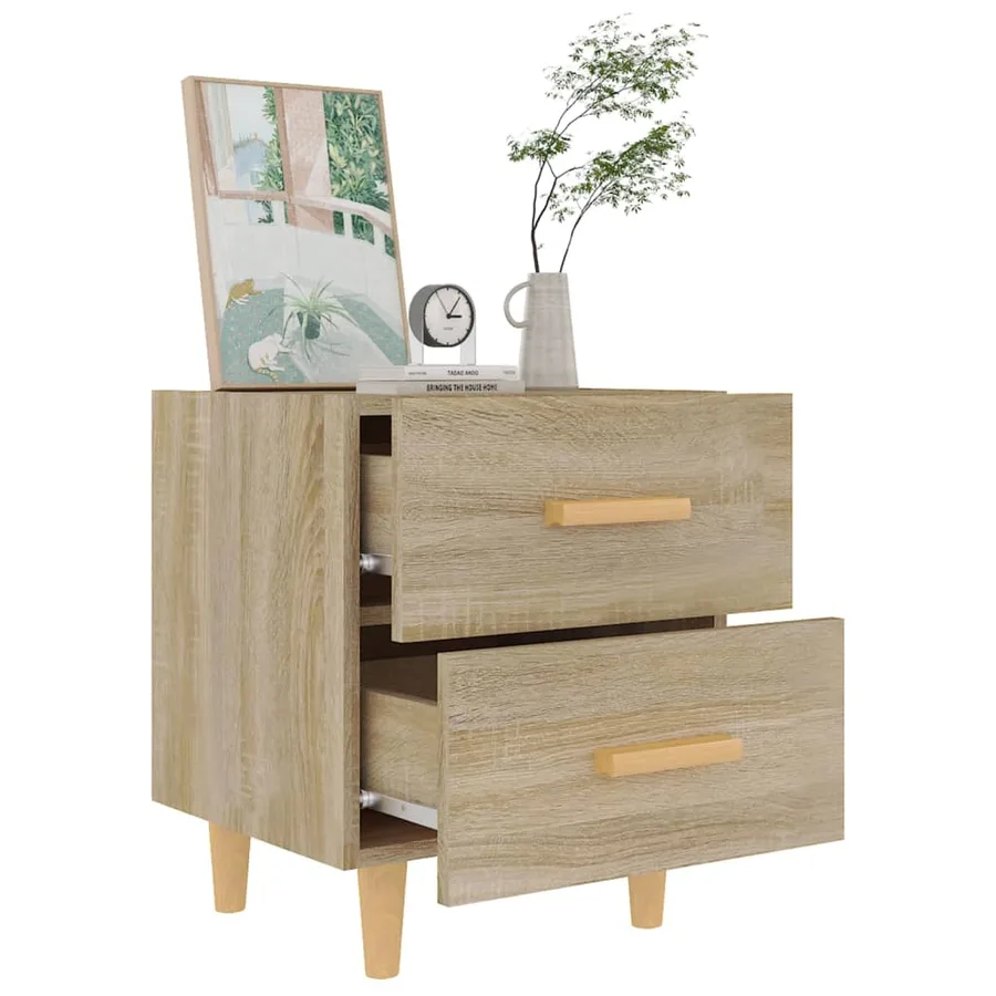 Tables de chevet 2 pcs Chêne sonoma 40x35x47,5 cm - 6