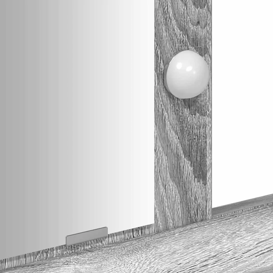 Table de Toilette Gris 79 x 41 x 140 cm Bois d'ingénierie - 9