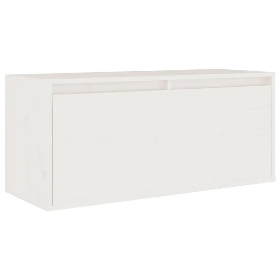 Meubles TV 4 pcs Blanc Bois massif de pin - 5