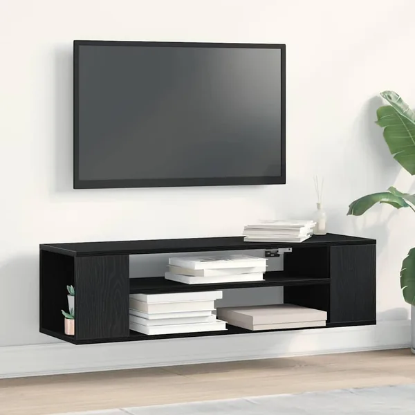 Meuble TV Chêne noir 100 x 30 x 26,5 cm Bois d'ingénierie