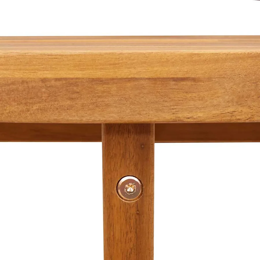 Table d'appoint de jardin ronde Ø70x75 cm en bois massif d'acacia - 10