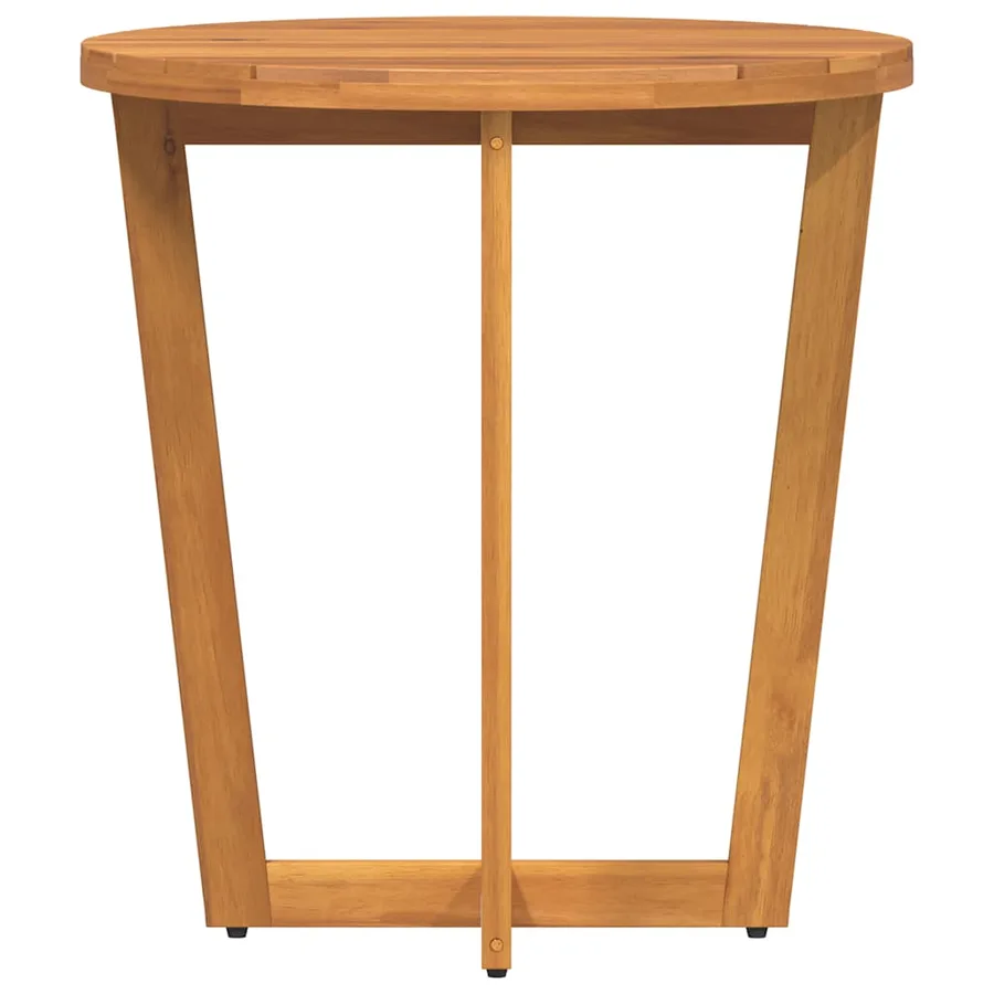 Table d'appoint de jardin ronde Ø70x75 cm en bois massif d'acacia - 5