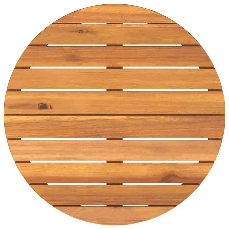 Table d'appoint de jardin ronde Ø70x75 cm en bois massif d'acacia - 8