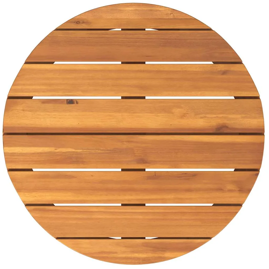 Table d'appoint de jardin ronde Ø55x40 cm en bois d'acacia massif - 8