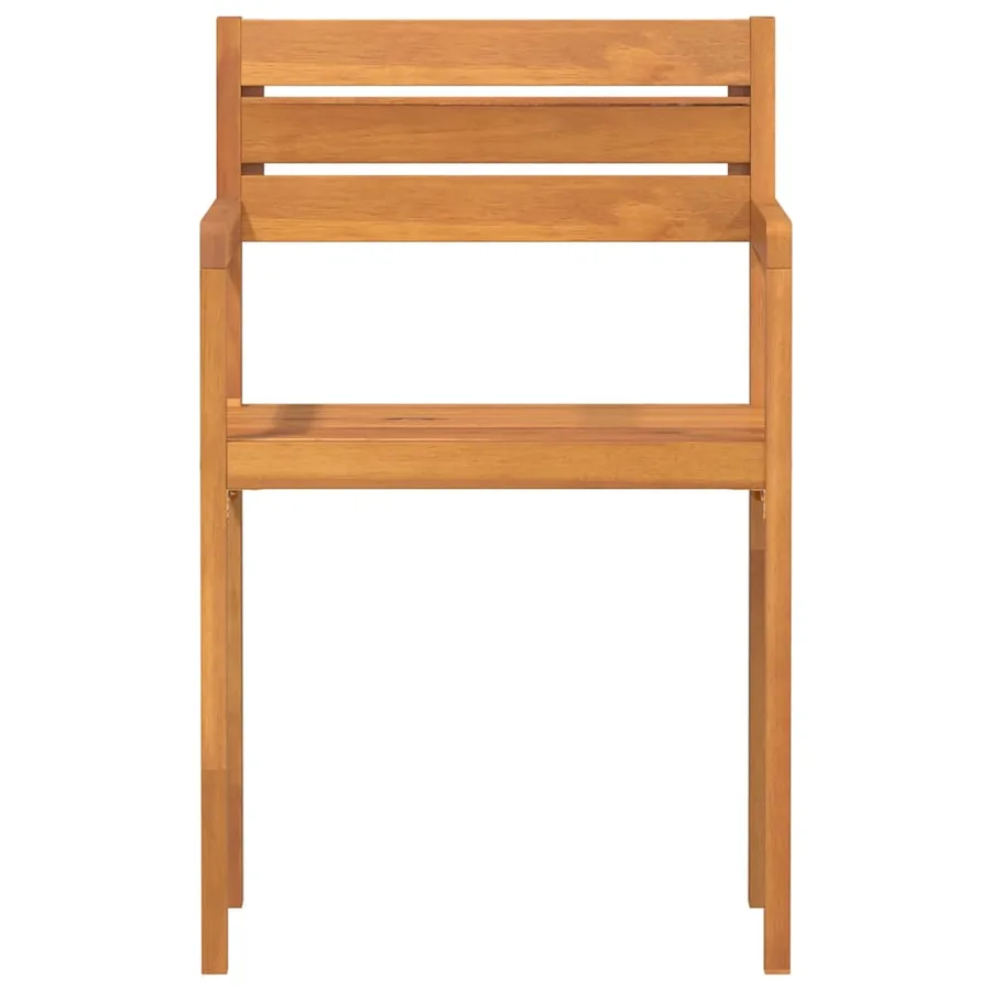 Chaises de jardin 2 pièces 50x53x80 cm Bois massif Acacia - 5