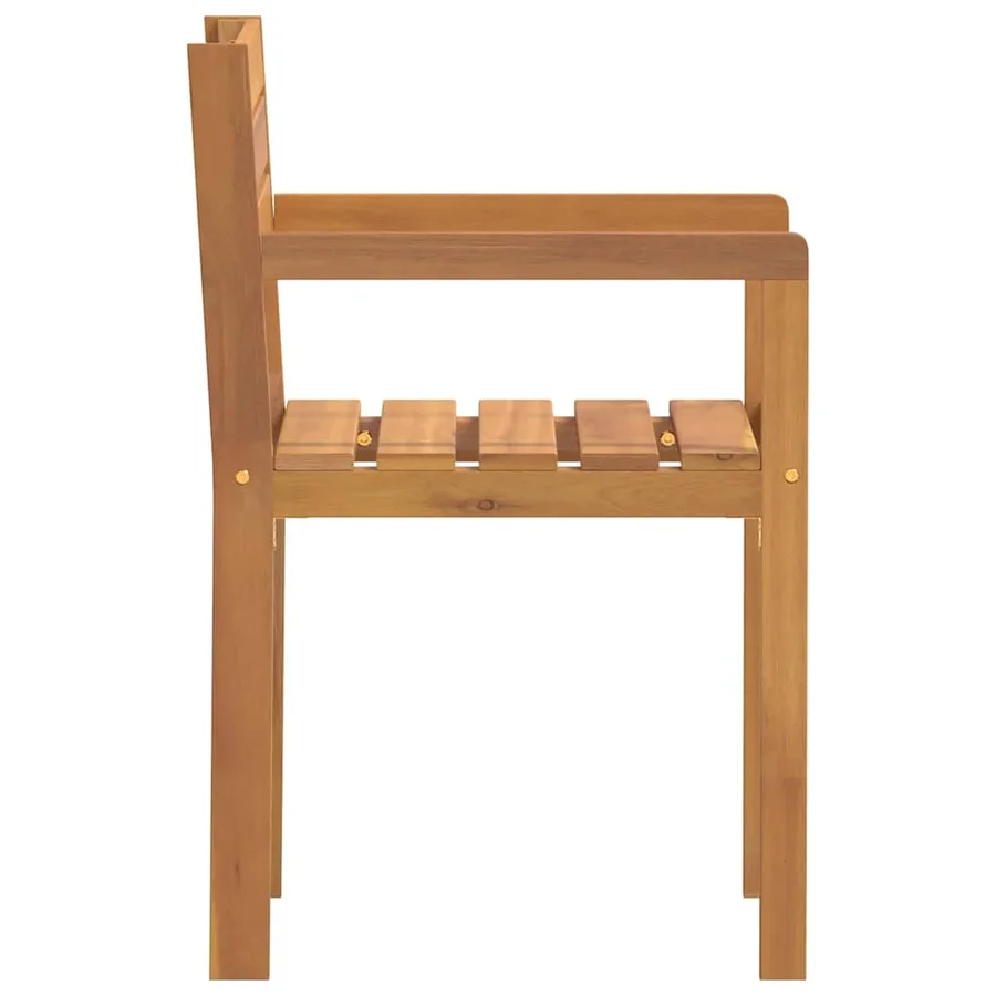 Chaises de jardin 2 pièces 50x53x80 cm Bois massif Acacia - 6